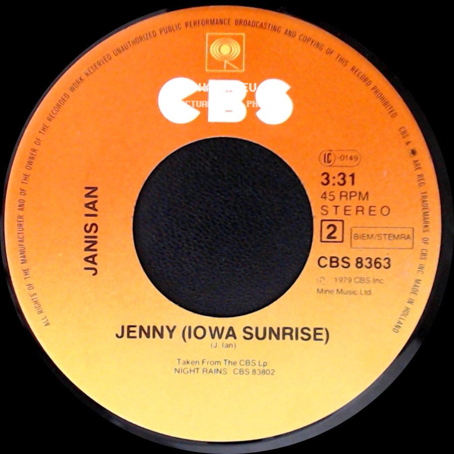 Janis Ian - Jenny (Iowa Sunrise) / The Other Side Of The Sun side A