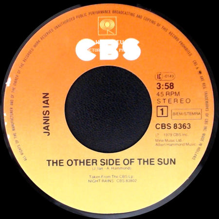 Janis Ian - Jenny (Iowa Sunrise) / The Other Side Of The Sun side B