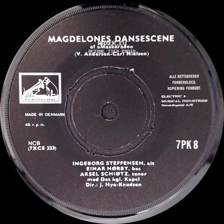 Magdelones Dansescene / Edith Oldrup, Aksel Schiøtz - Maskarade / Tavlebordsduetten Af "Liden Kirstens" side A