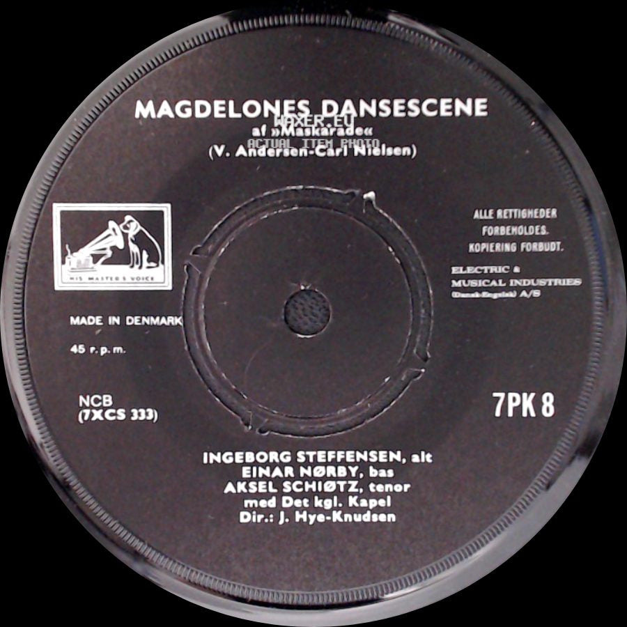 Magdelones Dansescene / Edith Oldrup, Aksel Schiøtz - Maskarade / Tavlebordsduetten Af "Liden Kirstens" side A
