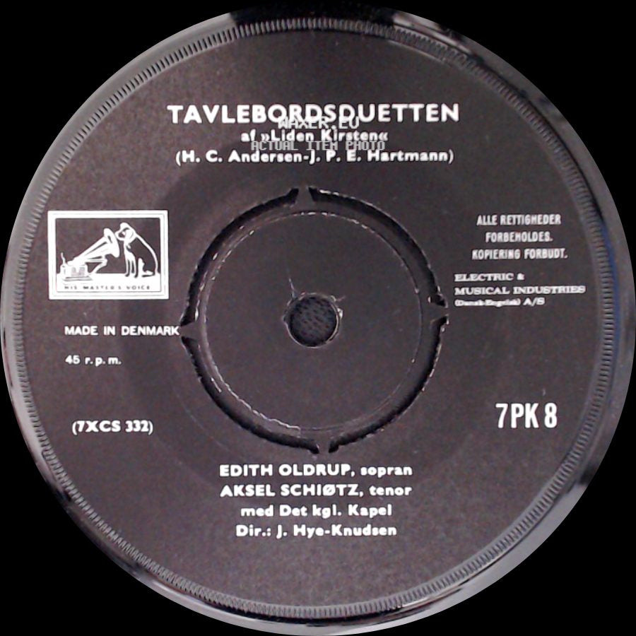 Magdelones Dansescene / Edith Oldrup, Aksel Schiøtz - Maskarade / Tavlebordsduetten Af "Liden Kirstens" side B
