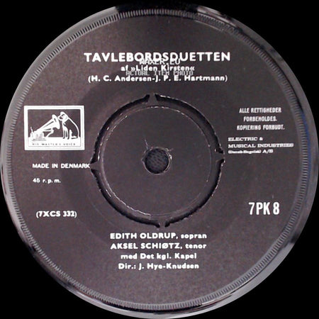 Magdelones Dansescene / Edith Oldrup, Aksel Schiøtz - Maskarade / Tavlebordsduetten Af "Liden Kirstens" side B