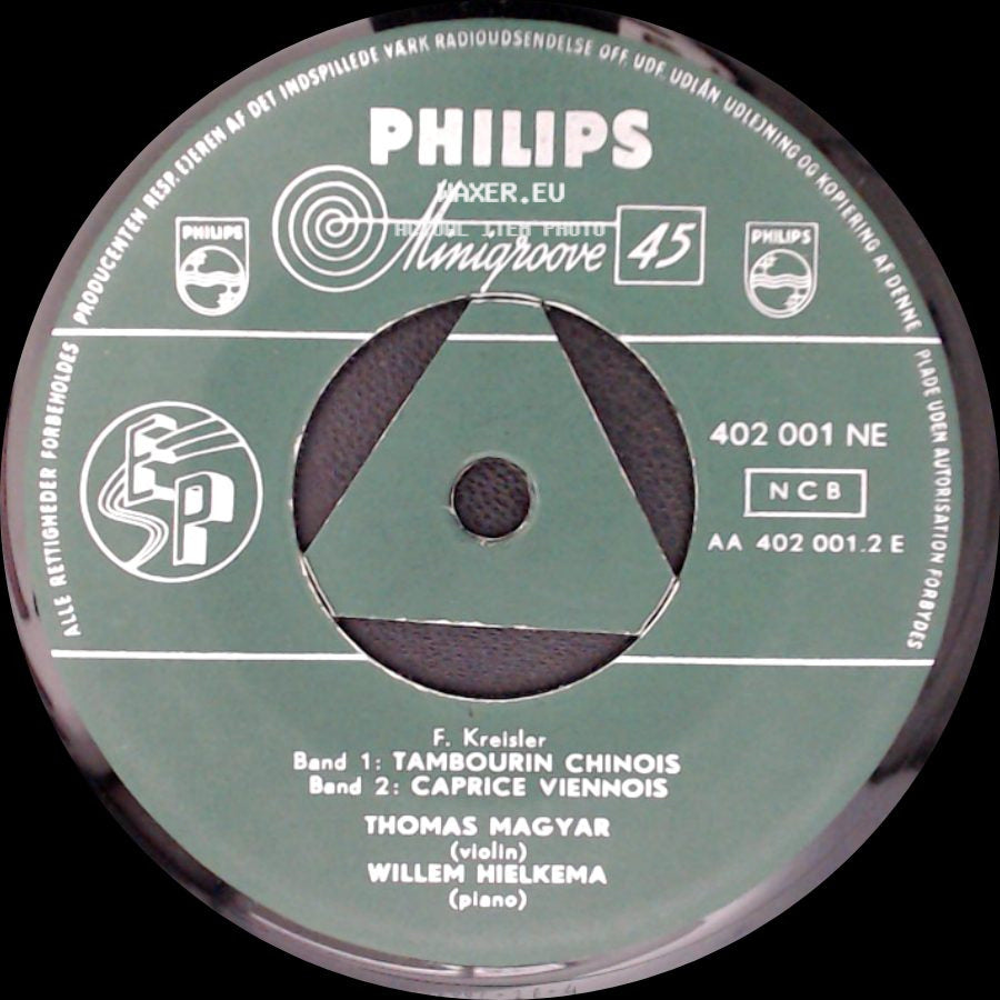 Thomas Magyar / Thomas Magyar, Willem Hielkema - Liebesfreud / Liebesleid / Tambourin Chinois / Caprice Viennois side B