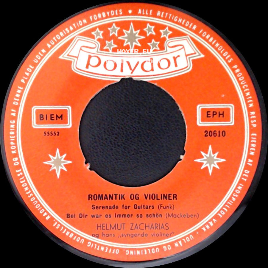 Helmut Zacharias - Romantik Og Violiner / Romantik Og Violiner side A