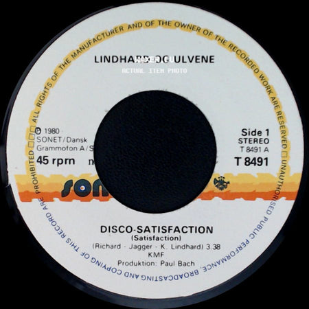 Kmf / Lindhard Og Ulvene - Disco-Satisfaction / Bee-Bop Johnny (Keep On Running) side A
