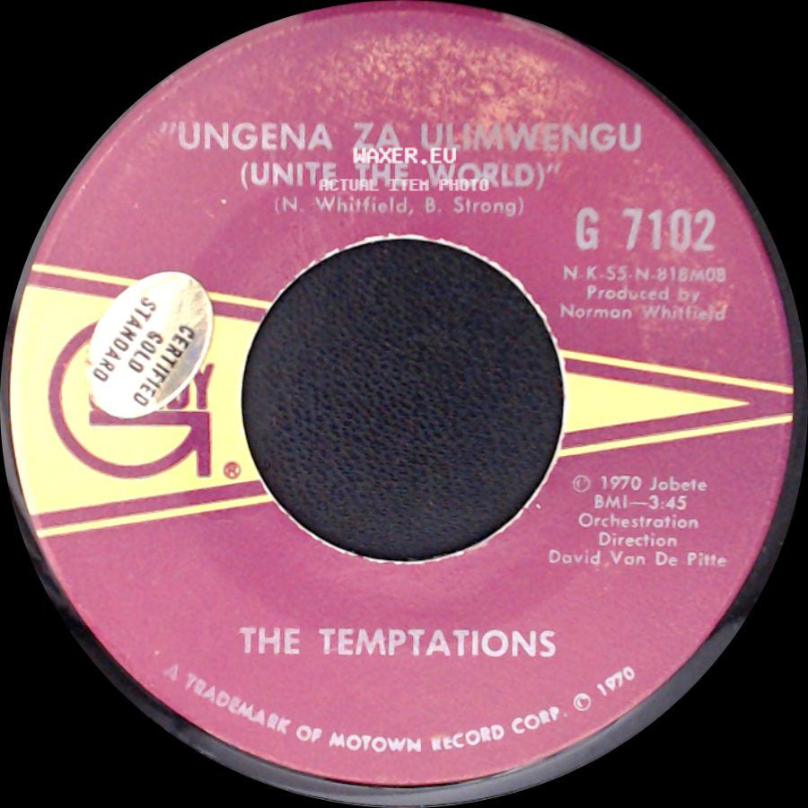 The Temptations - Hum Along And Dance / Ungena Za Ulimwengu (Unite The World) side B