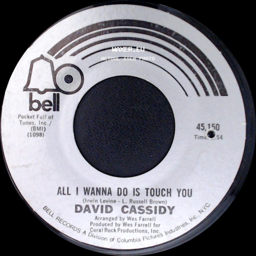 David Cassidy - Cherish / All I Wanna Do Is Touch You side B