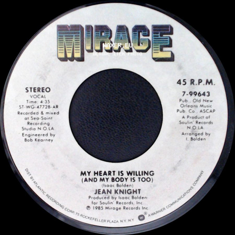 Jean Knight - My Heart Is Willing (And My Body Is Too) / My Toot Toot side A