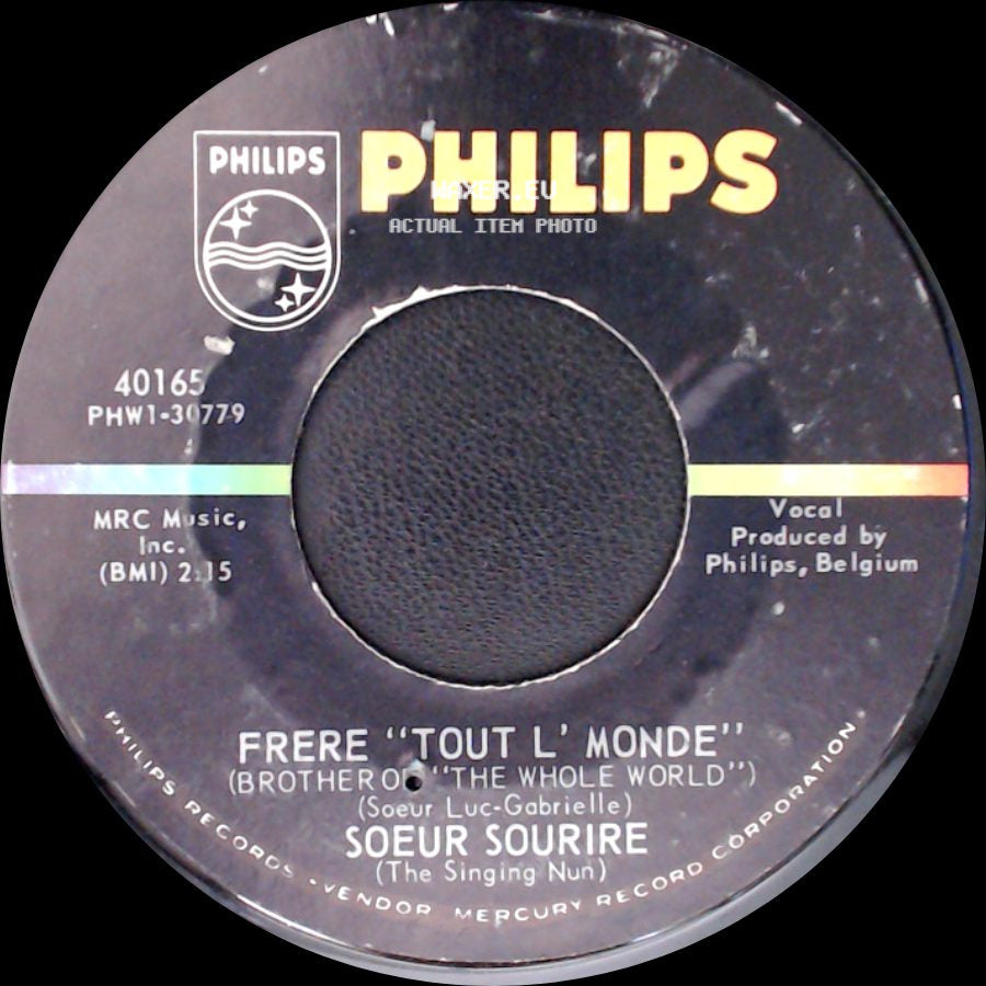 Soeur Sourire - Tous Les Chemins (All The Roads) / Frere "Tout L' Monde" side B