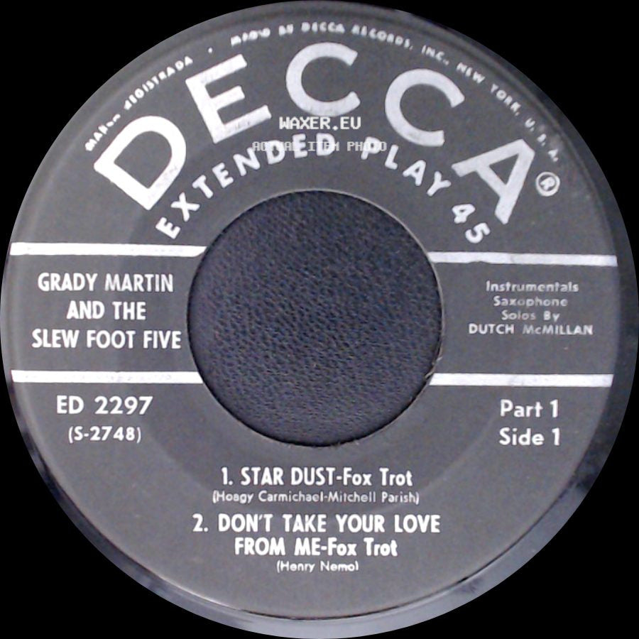 Grady Martin And The Slew Foot Five - Unknown Title A / Unknown Title B side B