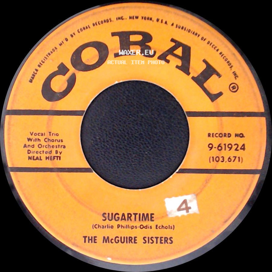 The Mcguire Sisters - Banana Split / Sugartime side B