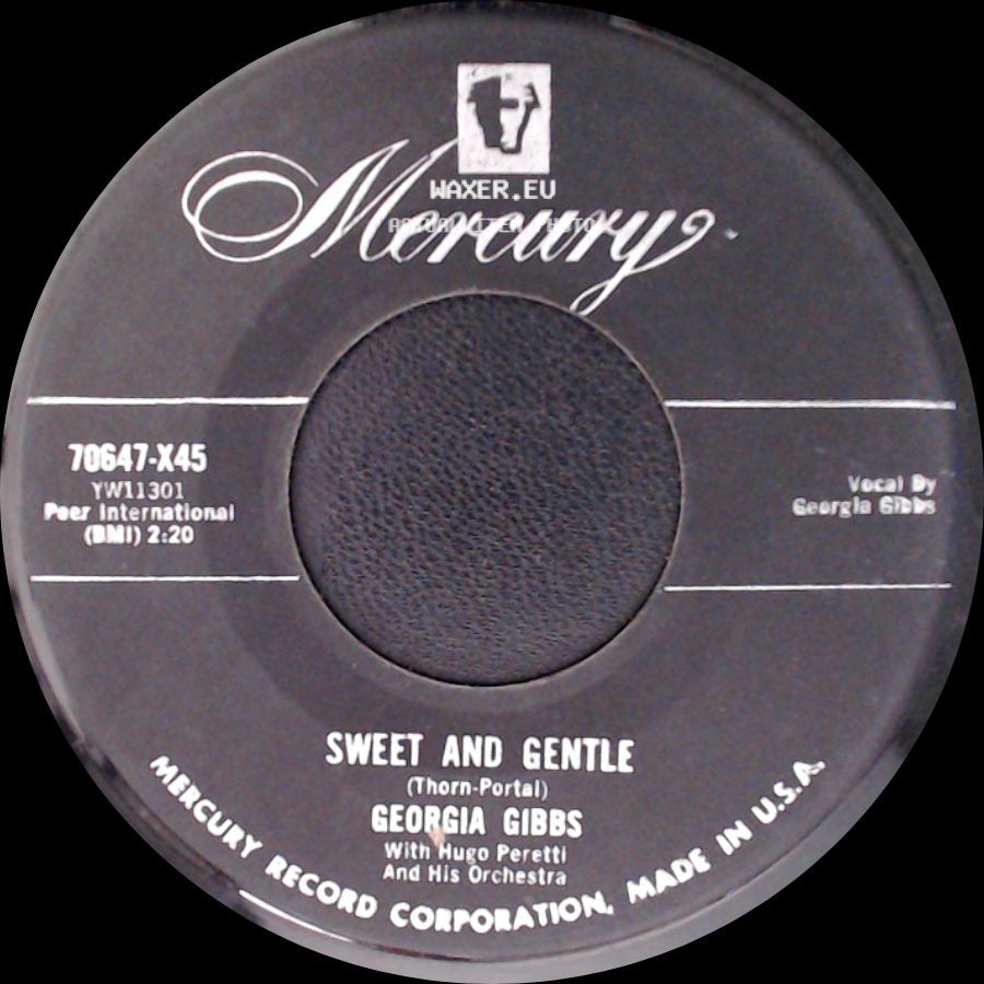 Georgia Gibbs - Blueberries / Sweet And Gentle side B