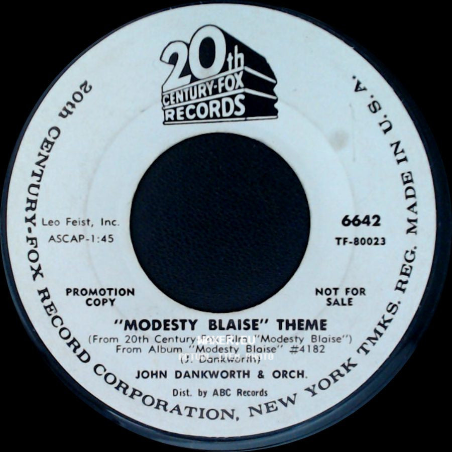John Dankworth & Orch. / Bob Breen - "Modesty Blaise" Theme / Ice Is Nice side A