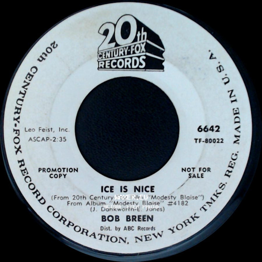 John Dankworth & Orch. / Bob Breen - "Modesty Blaise" Theme / Ice Is Nice side B