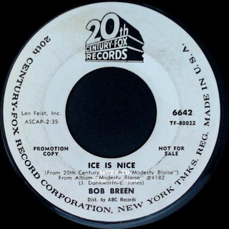 John Dankworth & Orch. / Bob Breen - "Modesty Blaise" Theme / Ice Is Nice side B