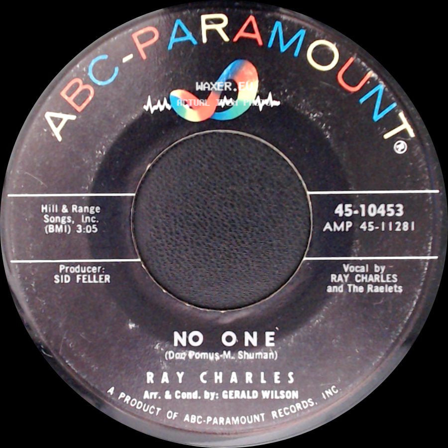 Ray Charles - No One / Without Love (There Is Nothing) side A