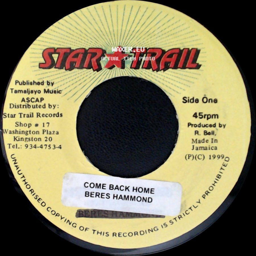 Beres Hammond - Come Back Home / Version side A