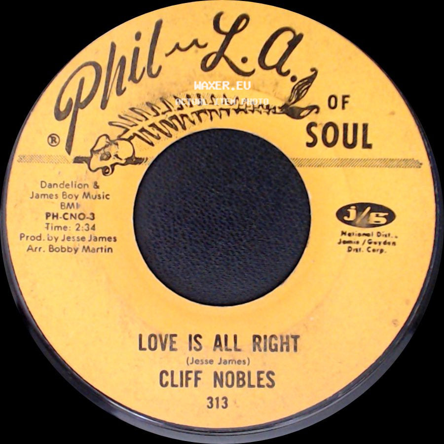 Cliff Nobles & Co. / Cliff Nobles - The Horse / Love Is All Right side B