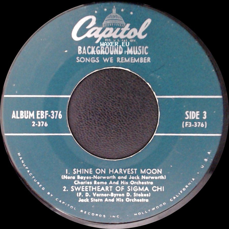 Charles Romo And His Orchestra, Jack Stern And His Orchestra - Shine On Harvest Moon / Sweetheart Of Sigma Chi / Unknown Title B side A
