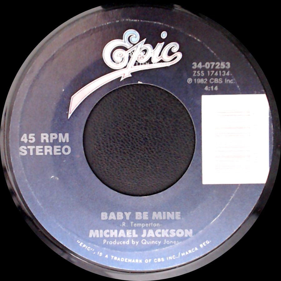 Michael Jackson - I Just Can't Stop Loving You (With Spoken Intro) / Baby Be Mine side B