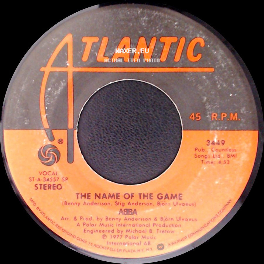 Abba - I Wonder (Departure) / The Name Of The Game side B