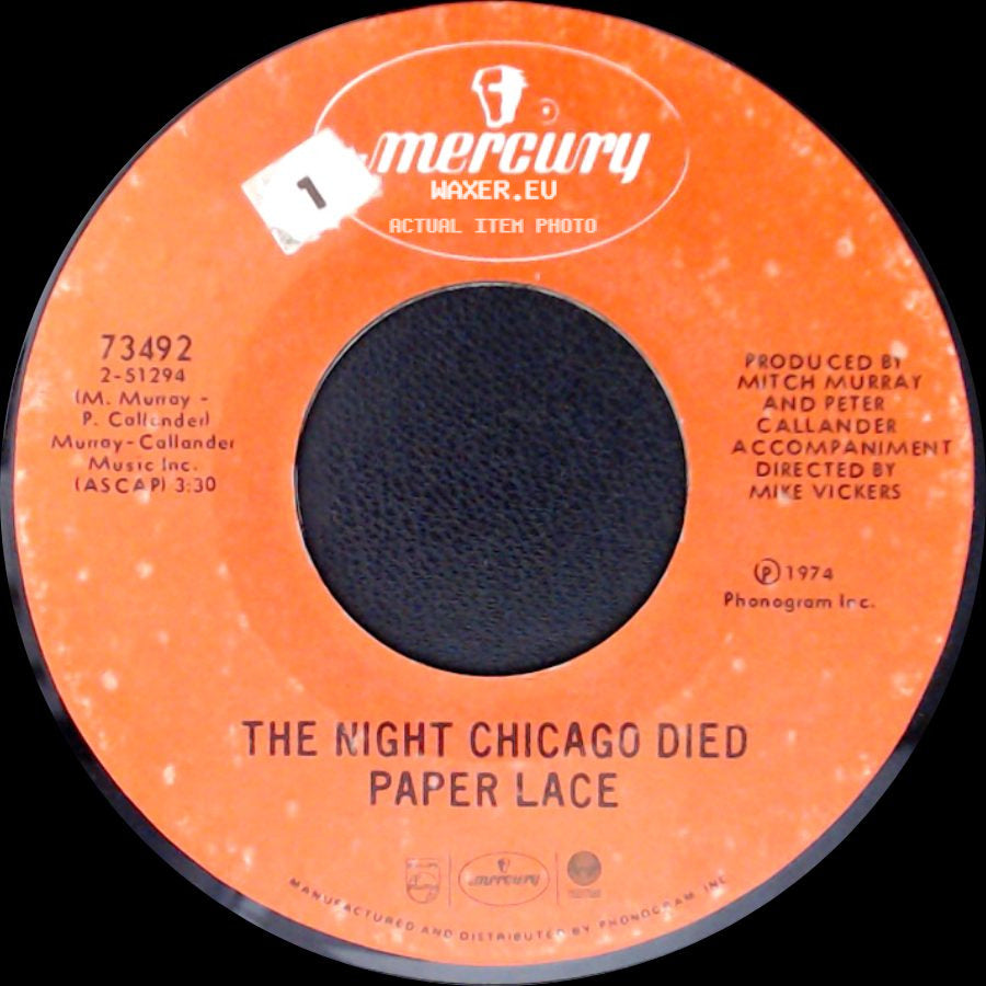 Paper Lace - The Night Chicago Died / Can You Get It When You Want It side A