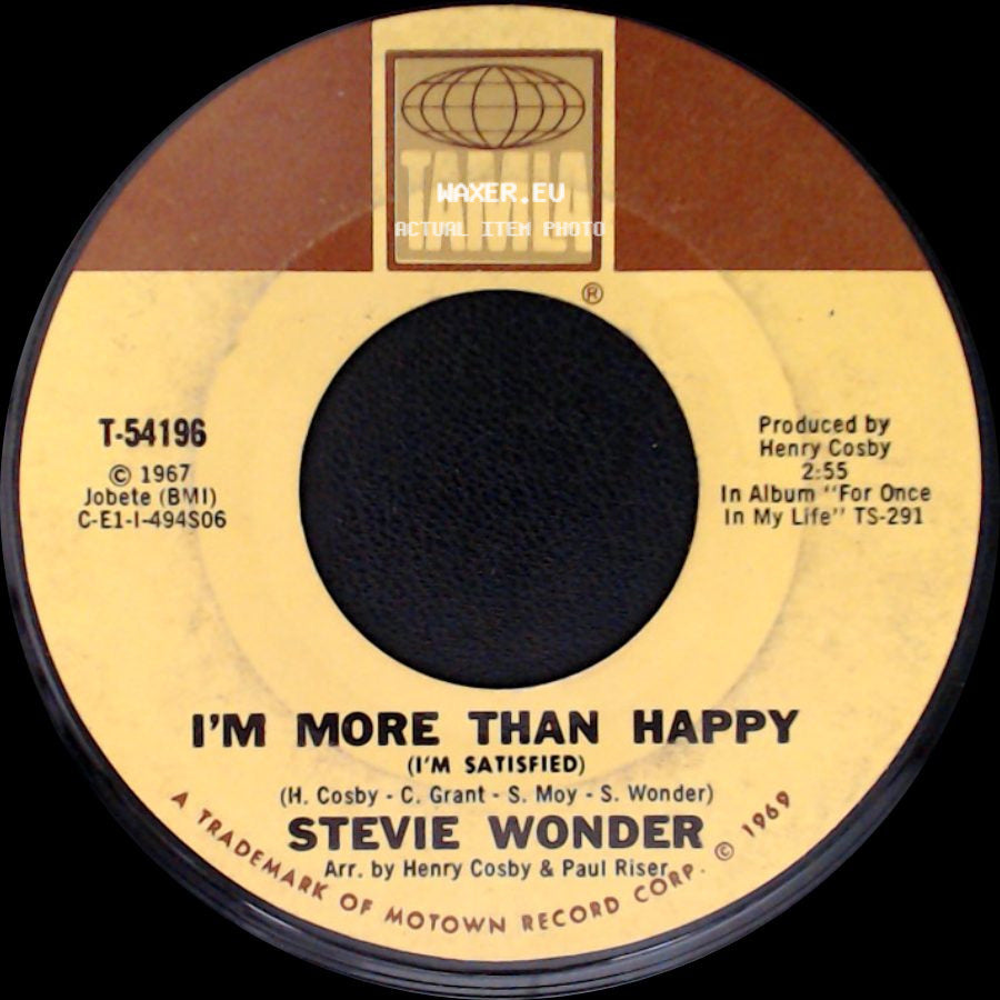 Stevie Wonder - Signed, Sealed, Delivered I'm Yours / I'm More Than Happy (I'm Satisfied) side B