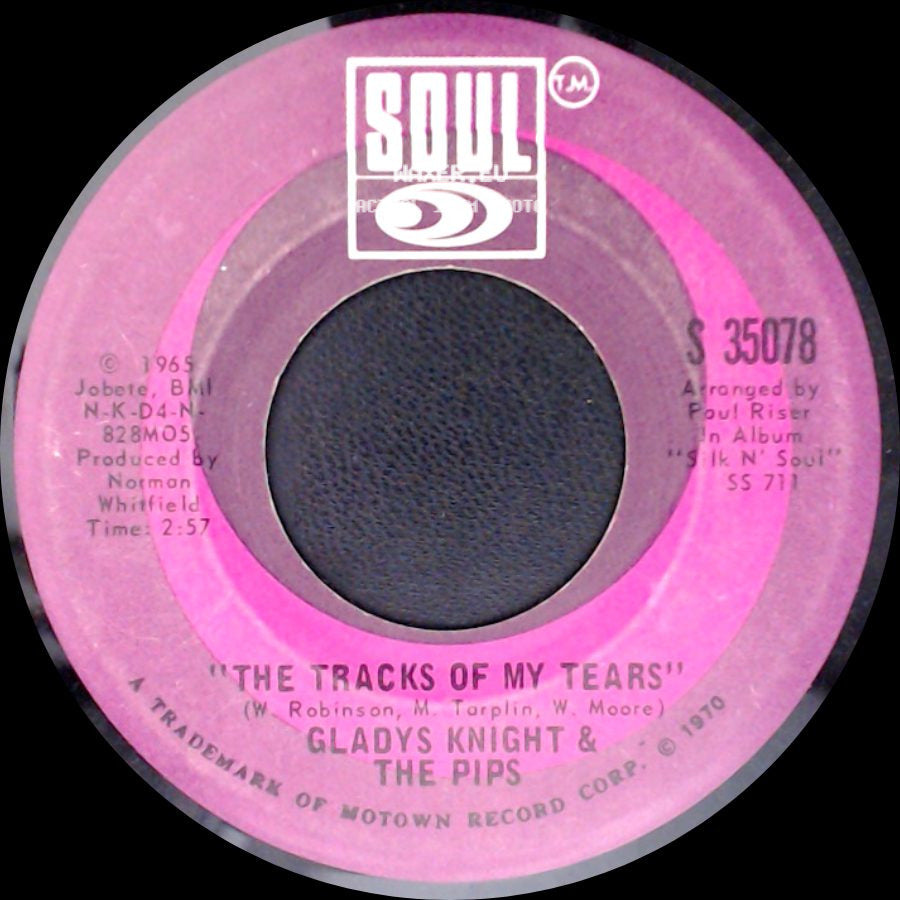 Gladys Knight & The Pips - The Tracks Of My Tears / If I Were Your Woman side A