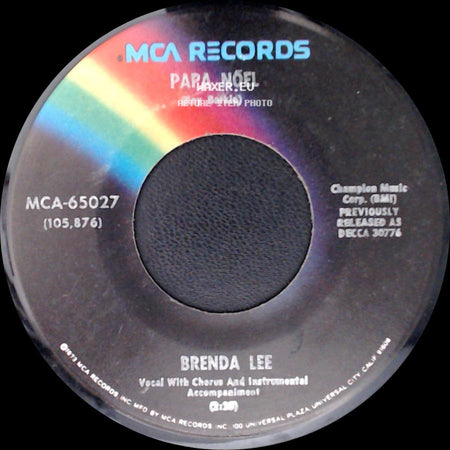 Brenda Lee - Papa Noël / Rockin' Around The Christmas Tree side A