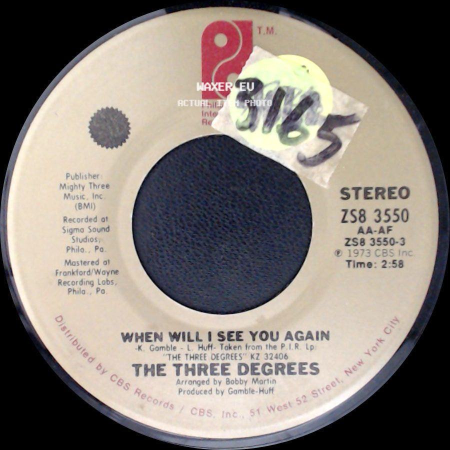 The Three Degrees - Year Of Decision / When Will I See You Again side B