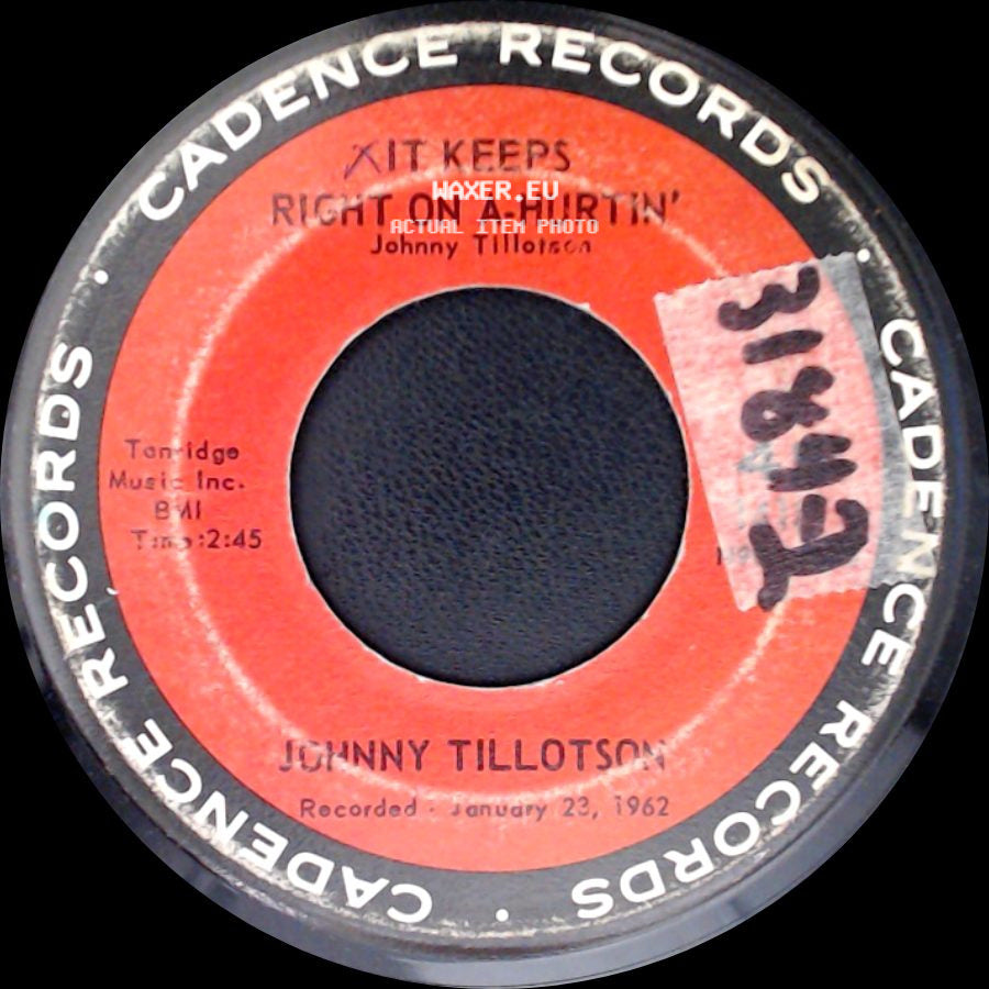 Johnny Tillotson - It Keeps Right On A-Hurtin' / She Gave Sweet Love To Me side A