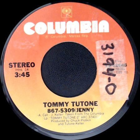 Tommy Tutone - 867-5309/Jenny / Not Say Goodbye side A