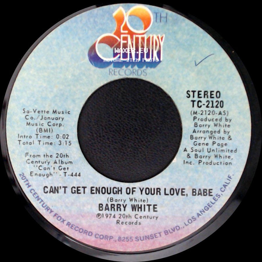 Barry White - Can't Get Enough Of Your Love, Babe / Just Not Enough side A