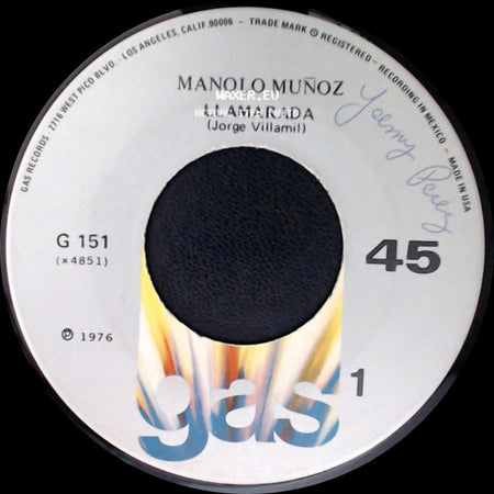 Manolo Muñoz - Buscame / Llamarada side B