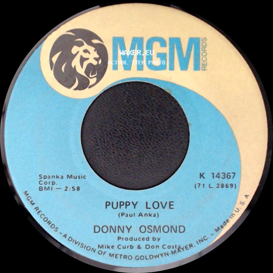 Donny Osmond - Let My People Go / Puppy Love side B