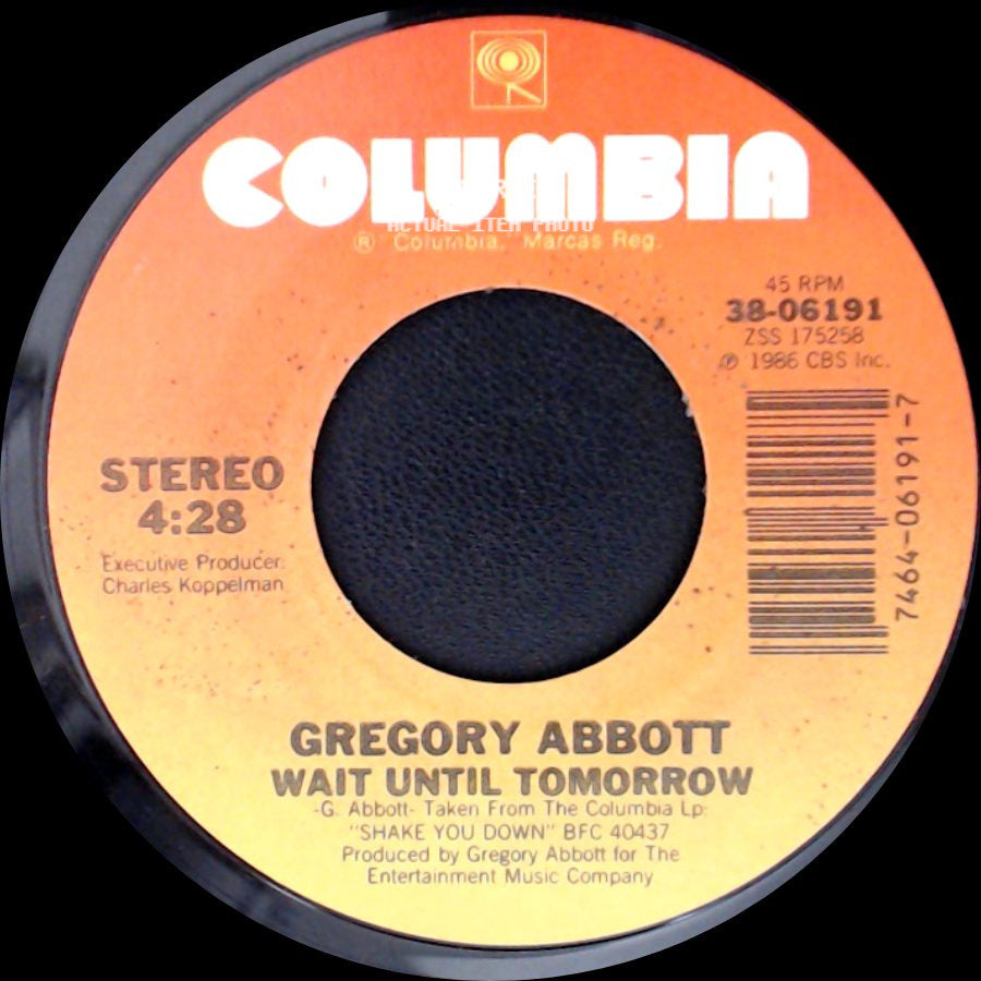 Gregory Abbott - Wait Until Tomorrow / Shake You Down side A