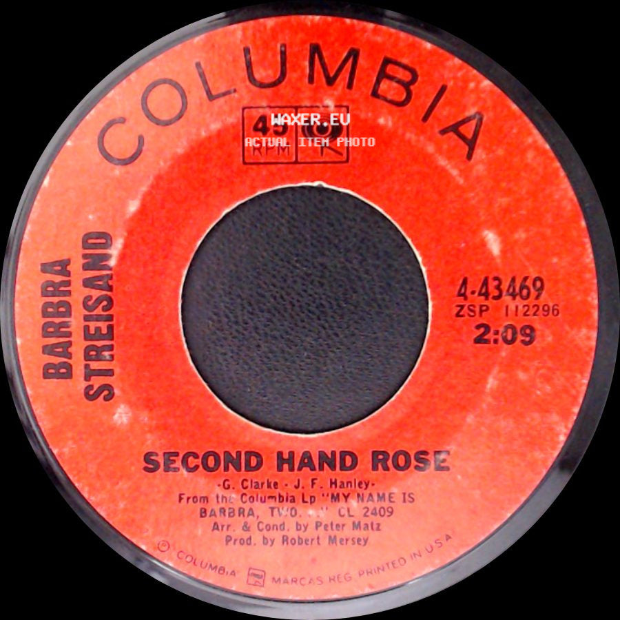 Barbra Streisand - The Kind Of Man A Woman Needs / Second Hand Rose side B