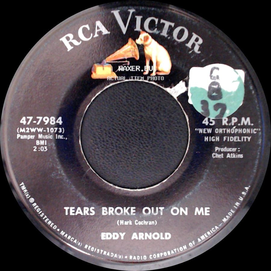 Eddy Arnold - I'll Do As Much For You Someday / Tears Broke Out On Me side B