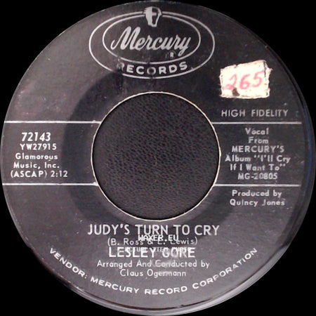 Lesley Gore - Just Let Me Cry / Judy's Turn To Cry side B