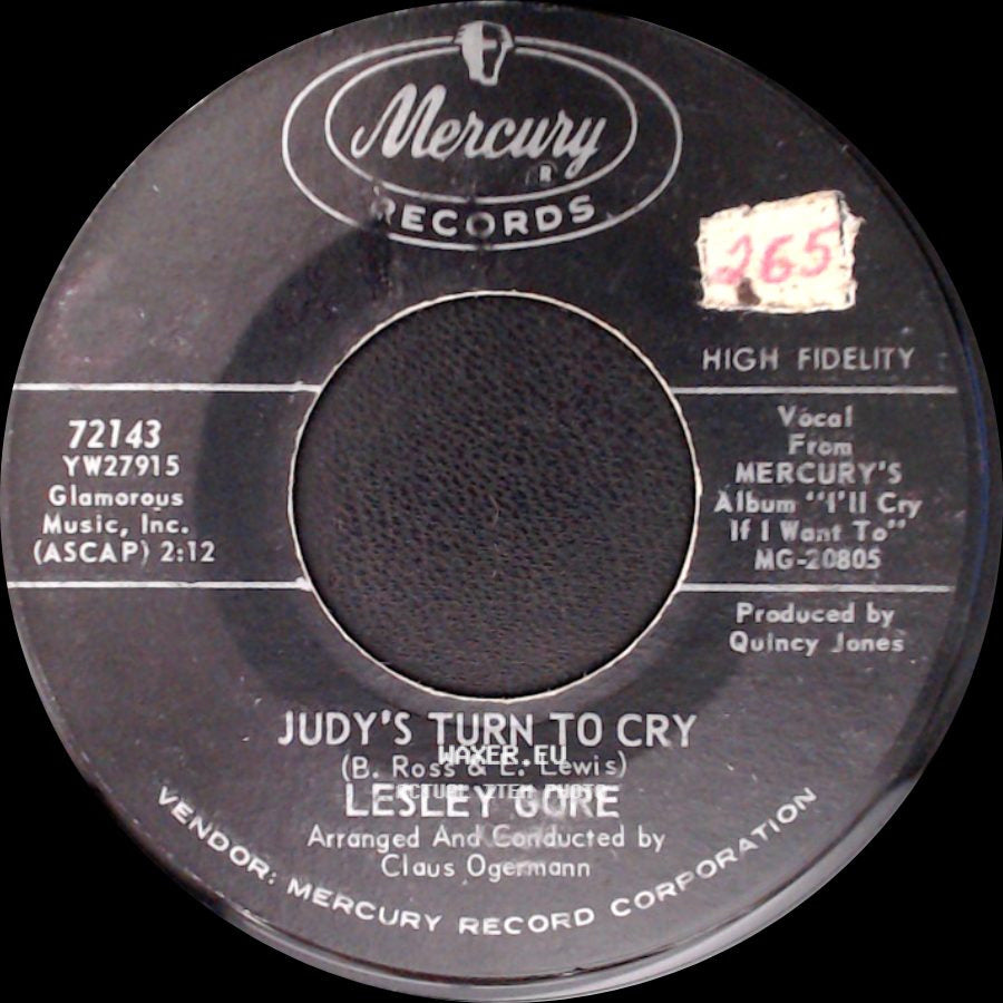Lesley Gore - Just Let Me Cry / Judy's Turn To Cry side B