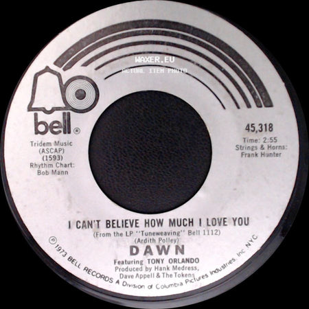 Dawn - Tie A Yellow Ribbon Round The Ole Oak Tree / I Can't Believe How Much I Love You side B