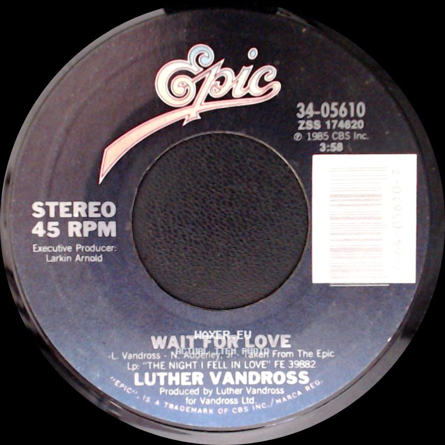Luther Vandross - My Sensitivity (Gets In The Way) / Wait For Love side B