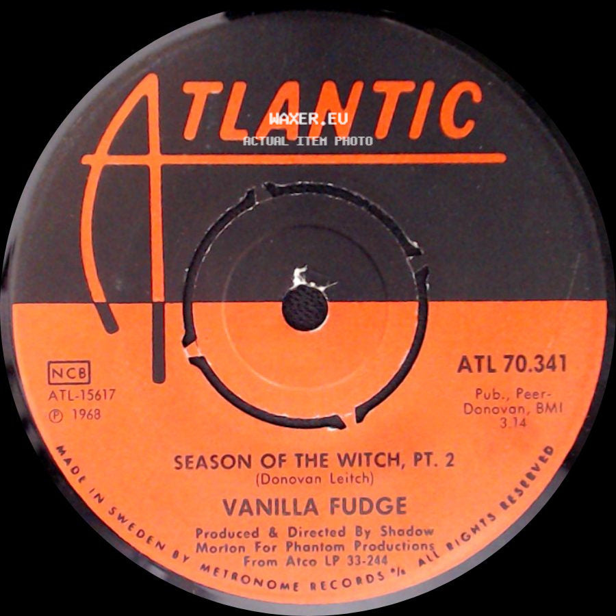 Vanilla Fudge - Season Of The Witch, Pt. 2 / Season Of The Witch, Pt. 1 side A