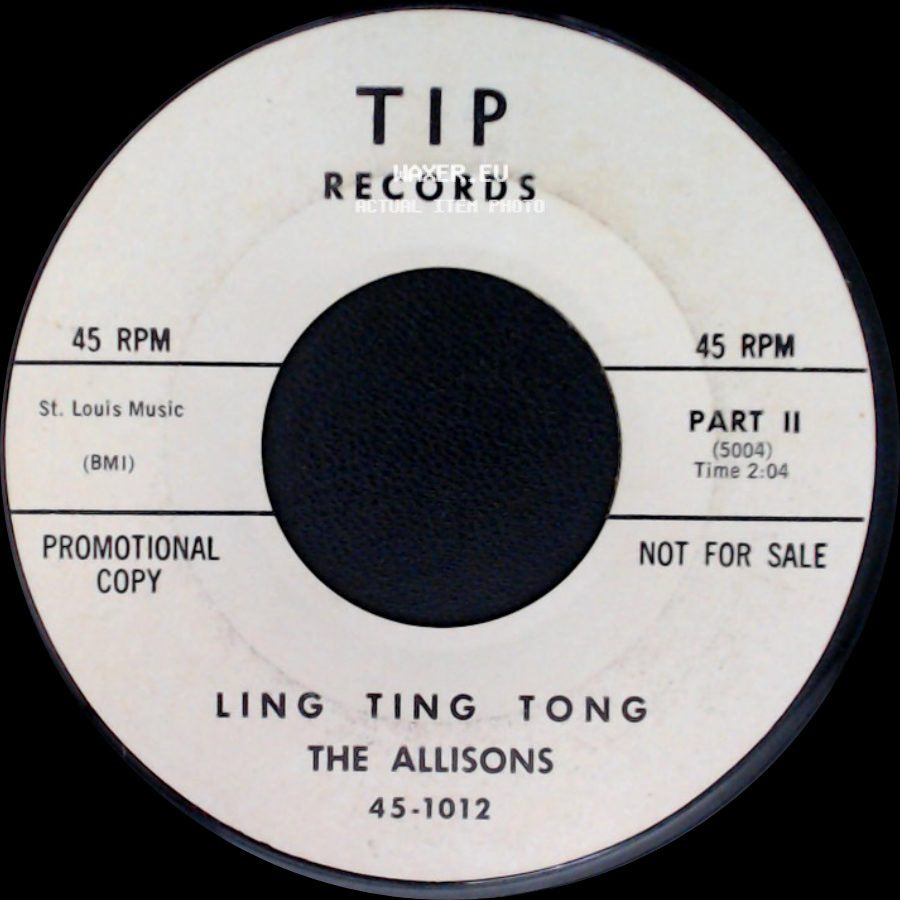 The Allisons - Ling Ting Tong / Ling Ting Tong side B