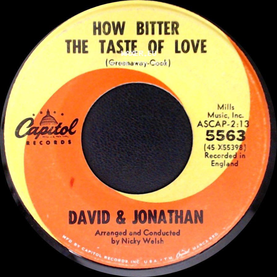 David & Jonathan - How Bitter The Taste Of Love / Michelle side A