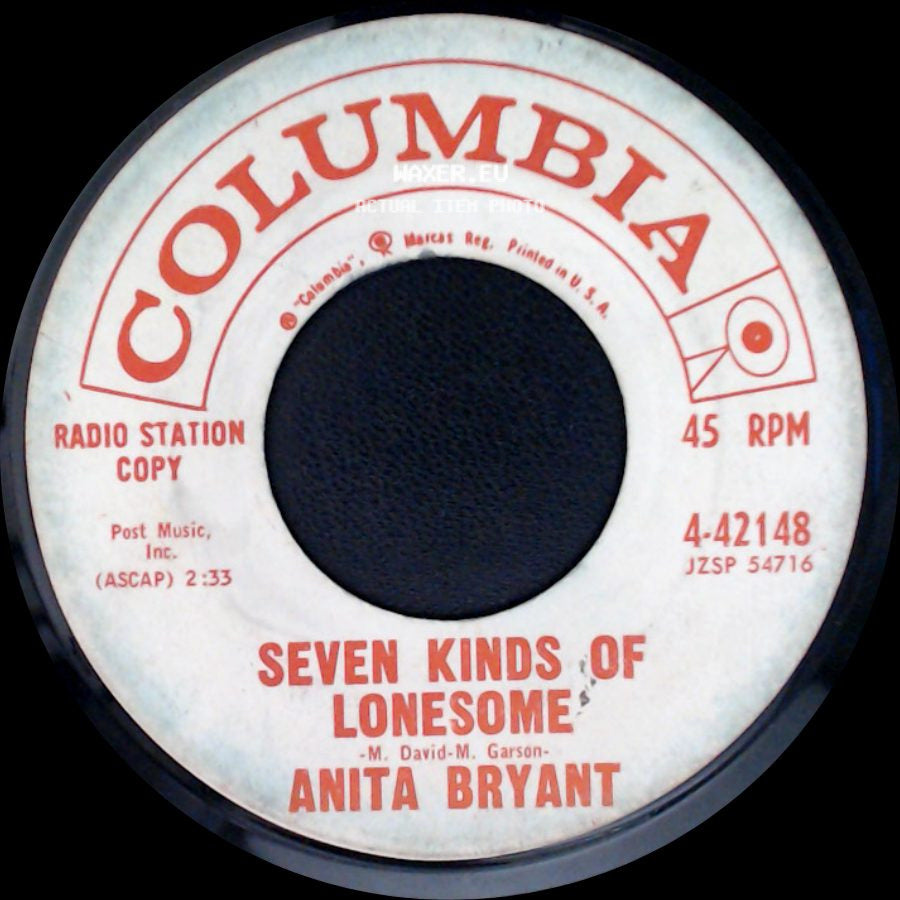 Anita Bryant - Seven Kinds Of Lonesome / The Wedding (La Novia) side A