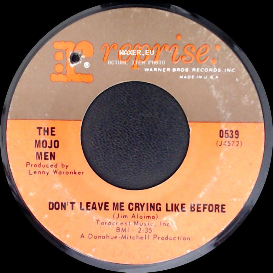 The Mojo Men - Don't Leave Me Crying Like Before / (S)T Down, I Think I Love You side A