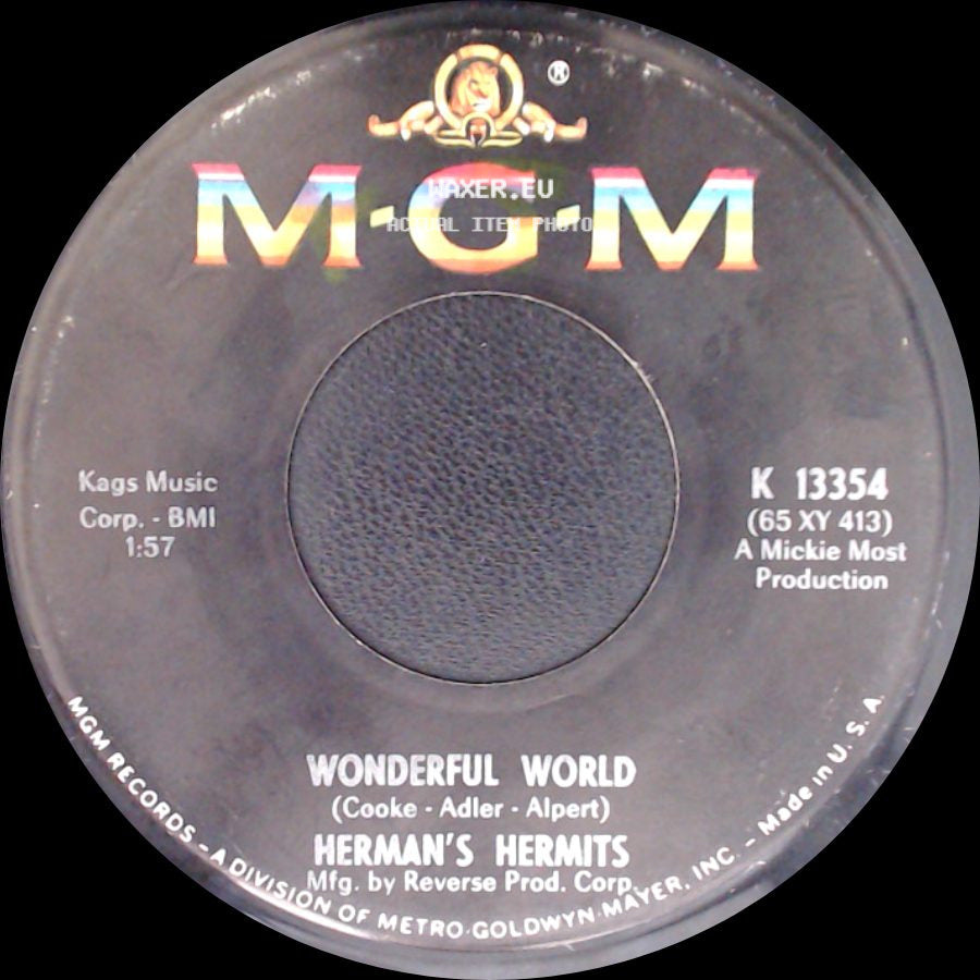Herman's Hermits - Traveling Light / Wonderful World side B