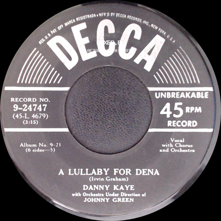 Danny Kaye - A Lullaby For Dena / The Moon Is Your Pillow side A