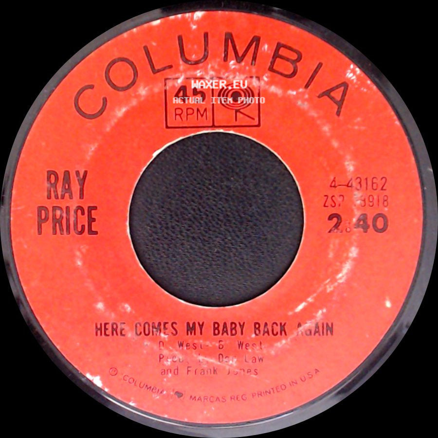Ray Price - Here Comes My Baby Back Again / A Thing Called Sadness side A